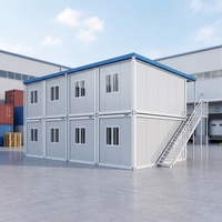Casa Contenedor Prefabricada Modular de Dos Pisos de Alta Calidad, Resistente al Fuego y al Agua, para Proyectos de Vivienda, Oficinas y Alojamiento