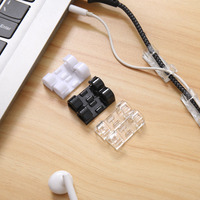 Offre Spéciale Adhésif Supports de Câble Organisateur De Câble USB De Bureau Agrafes DE FIL DE Cordon Électrique Porte-Clou adhésif sans boucle