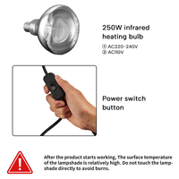 Lampe chauffante alimentaire en acier inoxydable avec base en marbre, lampe chauffante électrique pour buffet, base en marbre rose doré BW412