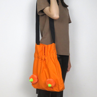 Sac bandoulière personnalisé en toile, motif citrouille d'Halloween, avec cordon de serrage, grande capacité, design mini citrouille