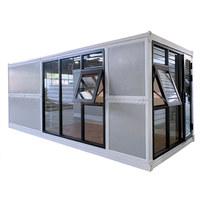 Maison préfabriquée mobile pliable de 20 pieds, conteneur de caravane portable, deux chambres, un salon, maison pliable préfabriquée