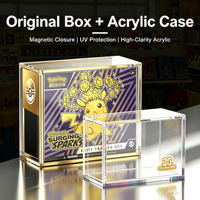 Boîte de présentation en acrylique pour cartes TCG, pour Poke Elite Trainer Box ETB, étui protecteur transparent magnétique robuste pour la présentation de collections de cartes
