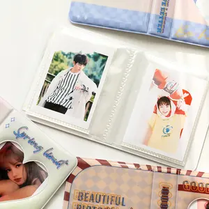 Suporte de cartão para fotos, suporte personalizado para cartões, álbum de estrelas bonitas, 3 polegadas para colecionar livro