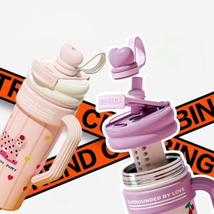 KY 316 en acier inoxydable de style dessin animé en acier inoxydable tasse à café, <span class=keywords><strong>jus</strong></span> et paille de lait-<span class=keywords><strong>bouteille</strong></span> d'eau de voyage isolée <span class=keywords><strong>sous</strong></span> <span class=keywords><strong>vide</strong></span> - Product Image 2