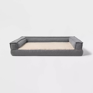 Hoogwaardig antislip hondenbed met 3-zijdige bolster, imitatie schapenvacht slaapbasis voor gebruik op honden - Product Image 3