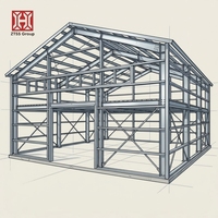 ZTSS Bâtiments Industriels Modernes en Acier Structures Préfabriquées Entrepôt de Stockage Conception Personnalisée Service d'Exportation