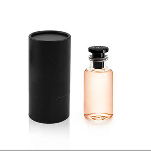 מחזור לוגו מותאם אישית לוגו עגול קרטון בושם בקבוק נייר שחור - Product Image 6