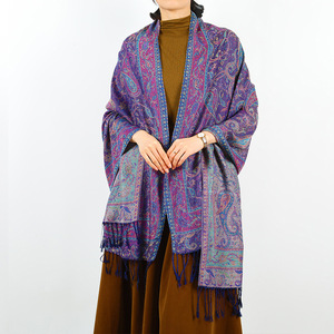 Individueller Polyester Baumwolle Damen-Shawsl-Schal Blumendruck-Schals klassische Paisley-Ausschnitt-Wandung Damen-Schal Hijab mit Schal - Product Image 6