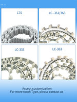 Courroies de distribution à crampons 25.4AT10-2910+69 pour machines à carder le textile Rieter C 50/C51