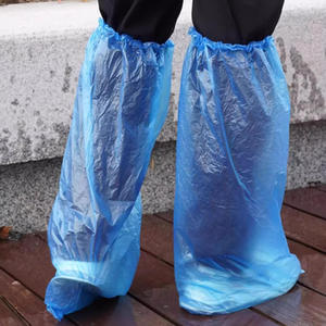 Capas de Bota de Chuva Descartáveis de Plástico Transparente/Azul PE, Duráveis, Espessas e Antiderrapantes para Proteção à Prova d'Água - Product Image 1