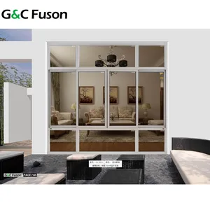 Fuson高安全性可伸缩家用防风铝框卷帘屏幕向上滑动纱窗