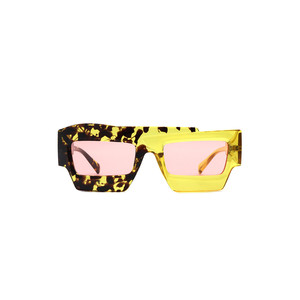 Brynden - Gafas de sol futuristas cuadradas irregulares de dos tonos con parte superior plana - Product Image 2