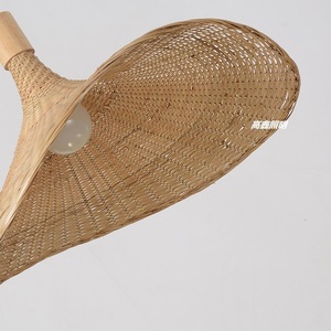 Bamboo Woven Pendant Lamp Oval <b>Led</b> <b>Light</b> 30cm40cm50cm60cm70cm80cm100cm <b>For</b> Tea <b>Room</b> Hotel Guesthouse - Product Image 5