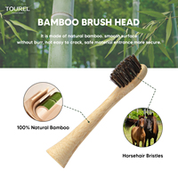 Brosse à dents électrique personnalisable avec logo, écologique, biodégradable, avec poils de sonnette, poils de sanglier ou poils de cheval en bambou en option