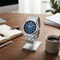 Montre de Plongée Mécanique de Luxe pour Homme en Acier Inoxydable Importé, Étanche 30 bars, Cadran en Verre, Design Sportif avec Aiguille Répétiteur, Carnival