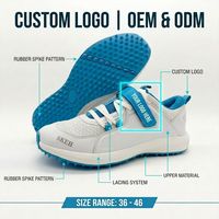 Chaussures de cricket personnalisées pour hommes avec semelle extérieure en caoutchouc antidérapante, respirante et semelle intérieure amortissante pour l'entraînement sportif et les matchs