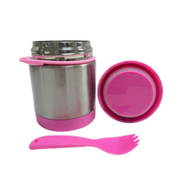 Back to School Geschenk 300ml Thermoskanne Lebensmittel behälter mit Löffel gabel Isolierte Bento Brotdose mit Thermoskanne halten Lebensmittel warm