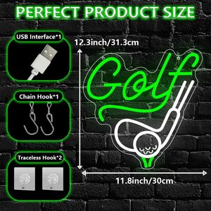 Golf Letreros Neon LED indoor hanging ambient light shop <b>sign</b> wall decoration light entrance indicator light luminous <b>sign</b> 5v12v - Product Image 4