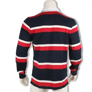 Top Sale Custom Herren Classic Langarm Rugby Shirt Baumwolle Jersey Rugby Polo Shirt