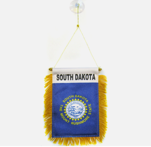 Bandera de South <span class=keywords><strong>Carolina</strong></span> para colgar en la ventana, mini banderas para coche, decoración para espejo retrovisor con ventosa y flecos dorados - Product Image 2