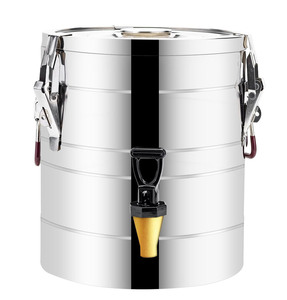 304 baril de nourriture en acier inoxydable à double paroi garder au chaud pot à soupe récipient de stockage des aliments avec <span class=keywords><strong>robinet</strong></span> - Product Image 2