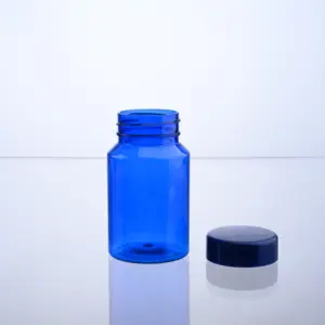Bouteille de capsule de produit de santé en plastique de 80ml Bouteille de pilule Bouteille de poudre de produit solide