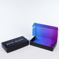 Boîte d'emballage personnalisée pour faux cils et ongles à presser avec logo, finition mate et gaufrage, pour poudre libre, crème visage, éponge et liner