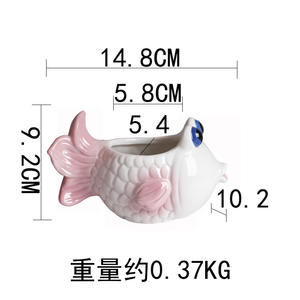 Ocean Themed Home Decor Gift for Restaurant Hotel Garden Crafts Wholesale Cute <strong>Fish</strong> Ceramic Flower <strong>Pot</strong>, - Product Image 6