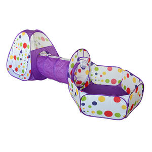 Tenda per Bambini Tre-in-Uno, Casa Gioco con Tunnel per Gattonare, Set <span class=keywords><strong>di</strong></span> Tre Pezzi con Piscina <span class=keywords><strong>di</strong></span> Palline e Area Tiro - Product Image 6