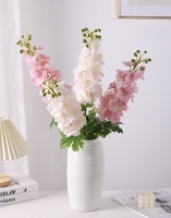 Fleurs artificielles en tissu Delphinium de haute qualité au toucher réel pour la décoration de mariage, de la maison et des centres de table