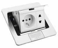 JD14 en acier inoxydable Pop-Up Floor Socket Power Box Multi-Standard Socket Hidden Office Hotel Shopping Mall Haute qualité