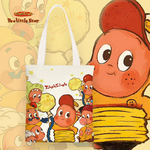 Sac à bandoulière en toile imprimé de dessins animés, petit sac à provisions réutilisable, grande capacité, sac à main, sac fourre-tout pour étudiants, vente en gros - Product Image 6
