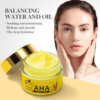 Crème Visage à la Niacinamide AHA Réduit les Rides Fines Lisse la Peau Éclaircissante Hydratante Vitamine E Crème Visage pour Peaux Sèches