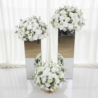 Boules de fleurs artificielles d'hortensias et de roses pour centres de table de mariage, demande en mariage, décoration de vitrine et d'allée