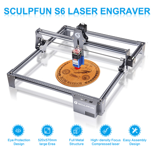 Machine de gravure et de découpe laser à diode SCULPFUN S6 30W pour le bois, graveur laser portable de bureau - Product Image 2