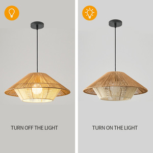 <strong>Lampshade</strong> <strong>Frame</strong> <strong>Wire</strong> with Paper Rope Weave Handmade Lamp Shades &amp; Covers From China <strong>Manufacturer</strong> Hanging Ceiling Decor <strong>Lampshade</strong> - Product Image 3