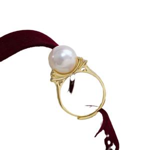 ขาตั้งแหวนเงินแท้ S925 สำหรับงาน DIY ประดับมุก แบบเรียบง่าย รองรับลูกปัดกลมขนาด 8-11 มม. 10435 เครื่องประดับเงิน - Product Image 5