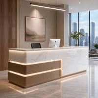 Comptoir de réception minimaliste moderne et bureau de caisse pour usage commercial - Mobilier de bureau personnalisable