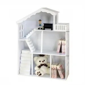Grosir Rumah Boneka Putih Tiga Lantai Mainan Anak Rak Buku Rumah Boneka