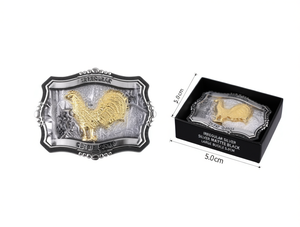 Fibbia per Cintura Irregolare in Argento Opaco Nero, Grande, 5.0cm - Product Image 1