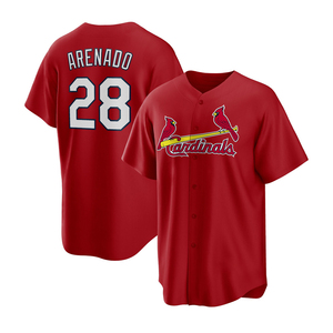 Ricamo Personalizzato all'Ingrosso dei St. Louis Cardinals # Maglia da baseball 28 in rete sintetica unisex per adulti con stampa logo frontale - Product Image 3