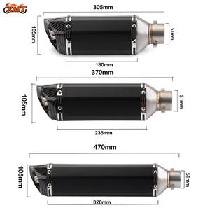 Silenciador de <span class=keywords><strong>escape</strong></span> universal de acero inoxidable de 51 mm para motocicleta, scooter, ATV, moto de cross, <span class=keywords><strong>ciclomotor</strong></span> - Product Image 2