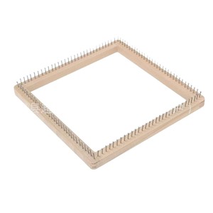 Cadre à tricoter en bois carré 30x30cm, planche à tisser durable pour écharpe, chapeau, bricolage - Product Image 1