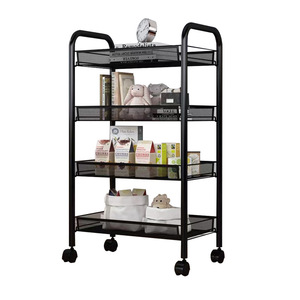 Mobile Rolling Storage Rack Bathroom Utility Shelf Kitchen Vegetable Trolley Storage Rolling Cart