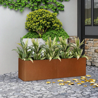 Jardinières pour pots de jardin Jardinières modernes galvanisées Grande boîte pour pots d'extérieur Jardinières pour fleurs et semences en métal galvanisé Design