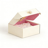 Boîte d'expédition en carton ondulé pliable avec impression personnalisée, design mignon de chiot, emballage pour vêtements d'enfants