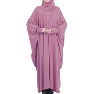 Abaya Musulmane Pudique <span class=keywords><strong>de</strong></span> Dubaï sur Mesure en Gros, Hijab Uni Respirant en Mousseline, Robes <span class=keywords><strong>de</strong></span> Prière pour Femmes - Product Image 4