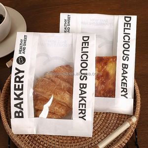 Sac à pain en papier kraft écologique réutilisable avec logo personnalisé imprimé - Product Image 5