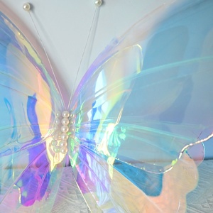 C961 Decorazioni per Feste di Compleanno con <span class=keywords><strong>Farfalle</strong></span> <span class=keywords><strong>e</strong></span> <span class=keywords><strong>Fiori</strong></span> Colorati Tagliati al Laser, Sfondi <span class=keywords><strong>e</strong></span> Installazioni Artistiche per Instagram - Product Image 6