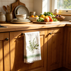 Paño de Cocina de Algodón de Tejido Plano, Reutilizable, de Diseño Personalizado, Altamente Absorbente y de Secado Rápido - Product Image 1